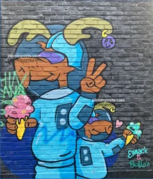Moose with Ice Cream Mural